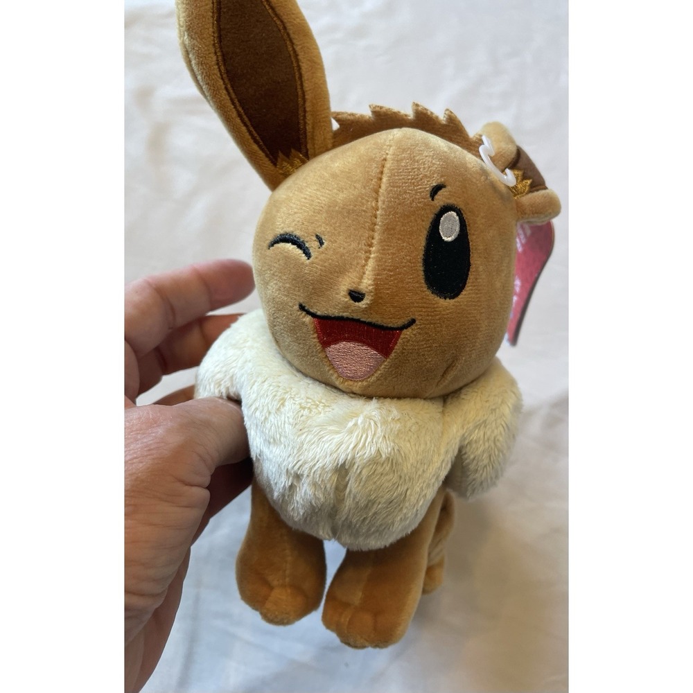 Pokémon‎ Eevee Plush Stuffed Animal Winking Smiling Toy Nintendo Pokemon Tags